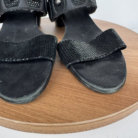Munro Black Heeled Sandals Rhinestone‎ Size 10N Narrow - Picture 9 of 9